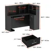 Empfangstheke L-Form 140x80x120cm Schwarz, mit Produktbild-Vorschau 6
