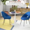 Runder Esstisch Weiß 70x74 cm - Pulverbeschichteter Stahl & Produktbild-Vorschau 4