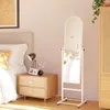 A bedroom scene with a bed, nightstand, and a full-length mirror. Náhled obrázku produktu