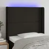 LED Kopfteil Schwarz 83x16x118/128 cm Stoff Produktbild-Vorschau 2
