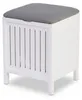 Relaxdays wasmand met zitfunctie, walnootkleur, met bekleed Productafbeelding-voorbeeld 8