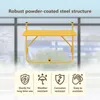 vidaXL Tavolo da balcone sospeso senape 60 x 39 x 65 cm Anteprima dell’immagine prodotto 3