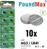 10 x AG3 LR41 1,5V Alkaline Knopfzellen Quecksilber - LR736 Produktbild-Vorschau 1