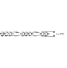 trendor 85925 Halskette für Herren 925 Sterlingsilber Figaro-Kette 5 Voir les images du produit