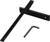 A black metal bracket and a black hex key are shown on a white background. Produktbild-Vorschau