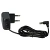A black power adapter with a European plug and a coiled black cable with a DC barrel connector. Produktbild-Vorschau
