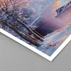 Poster - Poster ohne Rahmen - Öl Winter Fluss - 40x40 cm - Produktbild-Vorschau 2