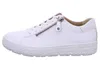 A side view of a white leather shoe with a zipper. Produktbild-Vorschau