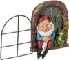Relaxdays Zwerg mit Fenster, wetterfeste Gartendeko, Produktbild-Vorschau 1