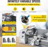 A collage of images and text highlighting the features of a mini metal lathe. Anteprima dell’immagine prodotto