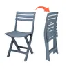 Sedia pieghevole in plastica 80 x 45 cm - blu - Giardino e Anteprima dell’immagine prodotto 2