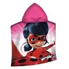 Miraculous Ladybug Kinder-Kapuzen-Bade-Poncho Pink 60x120 Produktbild-Vorschau 3
