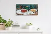 Küche Wohnzimmer Wand Leinwand Uhr 60x30 Stilleben mit Produktbild-Vorschau 3
