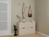 Schuhschrank mit 4 Klappfächern - Beige und Travertin-Optik Produktbild-Vorschau 2