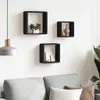 vidaXL Cube Shelves 3 ks černá MDF Náhled obrázku produktu 3