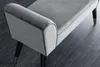 Design Sitzbank SCARLETT 90cm grau silber Samt Produktbild-Vorschau 9