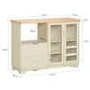 A diagram of a kitchen cabinet with dimensions labeled. Voir les images du produit
