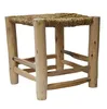 Sgabello poggiapiedi in legno in stile scandi con foglie di Anteprima dell’immagine prodotto 2