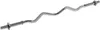 A silver curl bar with weights on the ends, isolated on a white background. Náhľad obrázku produktu