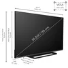 Diagram showing the dimensions of a television. Produktbild-Vorschau