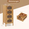 COSTWAY Kommode mit 4 Schubladen, Bambusschrank mit Produktbild-Vorschau 7