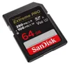SanDisk Extreme Pro SDXC    64GB UHS-II C10 U3 V60 Anteprima dell’immagine prodotto 4