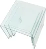 A set of three nesting glass tables, viewed from a high angle. Náhľad obrázku produktu
