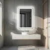 Badspiegel mit LED Beleuchtung 100x200 cm Lila - Vertikal Produktbild-Vorschau 4