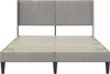 vidaXL Bettrahmen mit Kopfteil Hellgrau 120 x 200 cm Samt Produktbild-Vorschau 4
