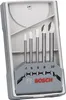 A set of Bosch ceramic drill bits in a gray plastic case. Podgląd zdjęcia produktu
