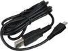 A black USB to micro-USB cable is coiled on a white background. Podgląd zdjęcia produktu
