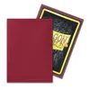 A red card sleeve is shown in the foreground, partially obscuring a card with a "Dragon Shield" logo on its back. Produktbild-Vorschau