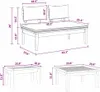 Gartenbänke Set 3 pcs Braun und Creme 2-Sitzer S Massivholz Produktbild-Vorschau 8