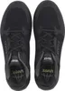 A top-down view of a pair of black uvex safety shoes. Produktbild-Vorschau