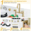 Kuchnia dla dzieci COSTWAY z lodówką, drewniana kuchnia do Podgląd zdjęcia produktu 6