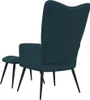 vidaXL Fauteuil relax avec pouf Bleu velours Voir les images du produit 13