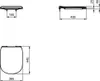 Technical drawings with dimensions of a toilet seat. Náhled obrázku produktu