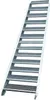 A metal staircase on a white background. Produktbild-Vorschau