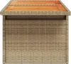 A close-up, front-facing view of a rectangular outdoor table. Produktbild-Vorschau