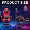 Fotel gamingowy Hoffree z podświetleniem LED RGB i Podgląd zdjęcia produktu 10