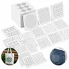 Nähen Schablonen Set 25-teilig Muster Vorlagen 11,9cm PET Produktbild-Vorschau 1