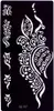 Henna Tattoo Schablone Airbrush Stencil Blume Ornamente Produktbild-Vorschau 2