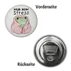 Frosch in rosa Decke Magnet rund mit Flaschenöffner rund Produktbild-Vorschau 2