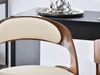 Verstellbarer Barhocker ZUWENA – Walnuss/Creme/Chrom Produktbild-Vorschau 11