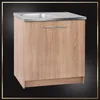 A kitchen cabinet with a sink and faucet. Produktbild-Vorschau