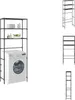 vidaXL Waschmaschinenregal 3 Ablagen Schwarz 69x28x169 cm - Produktbild-Vorschau 1