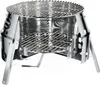 A stainless steel portable grill on a white background. Produktbild-Vorschau