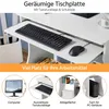 Biurko komputerowe Yaheetech z szufladą na klawiaturę, Podgląd zdjęcia produktu 5