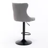 2er Set drehbare Samt-Barhocker, höhenverstellbar, modern, Produktbild-Vorschau 6