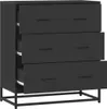 vidaXL Kredens czarny 68x35x76 cm materiał drewnopochodny i Podgląd zdjęcia produktu 6